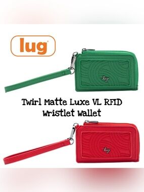 Lug Twirl Matte Luxe VL RFID Wristlet Wallet NWT